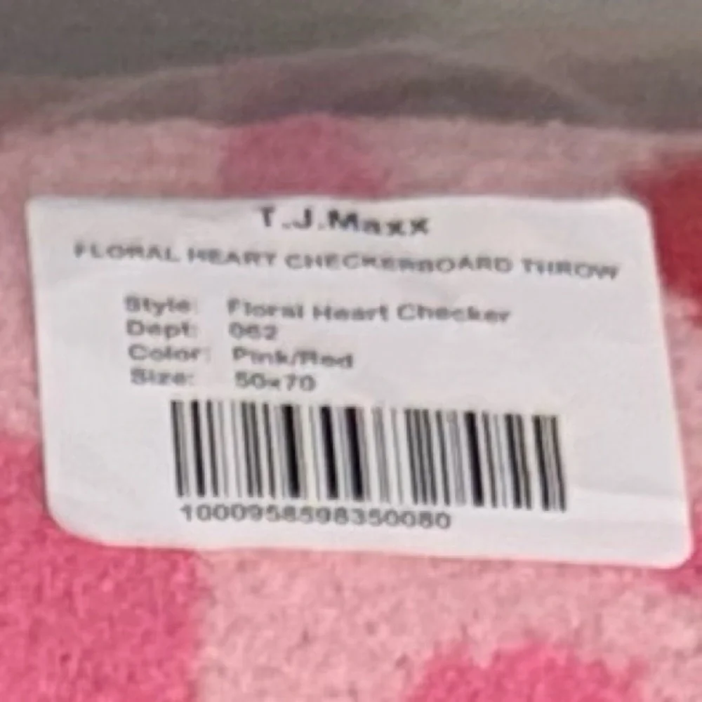 Cupcakes and Cashmere Floral Heart Checkerboard Throw